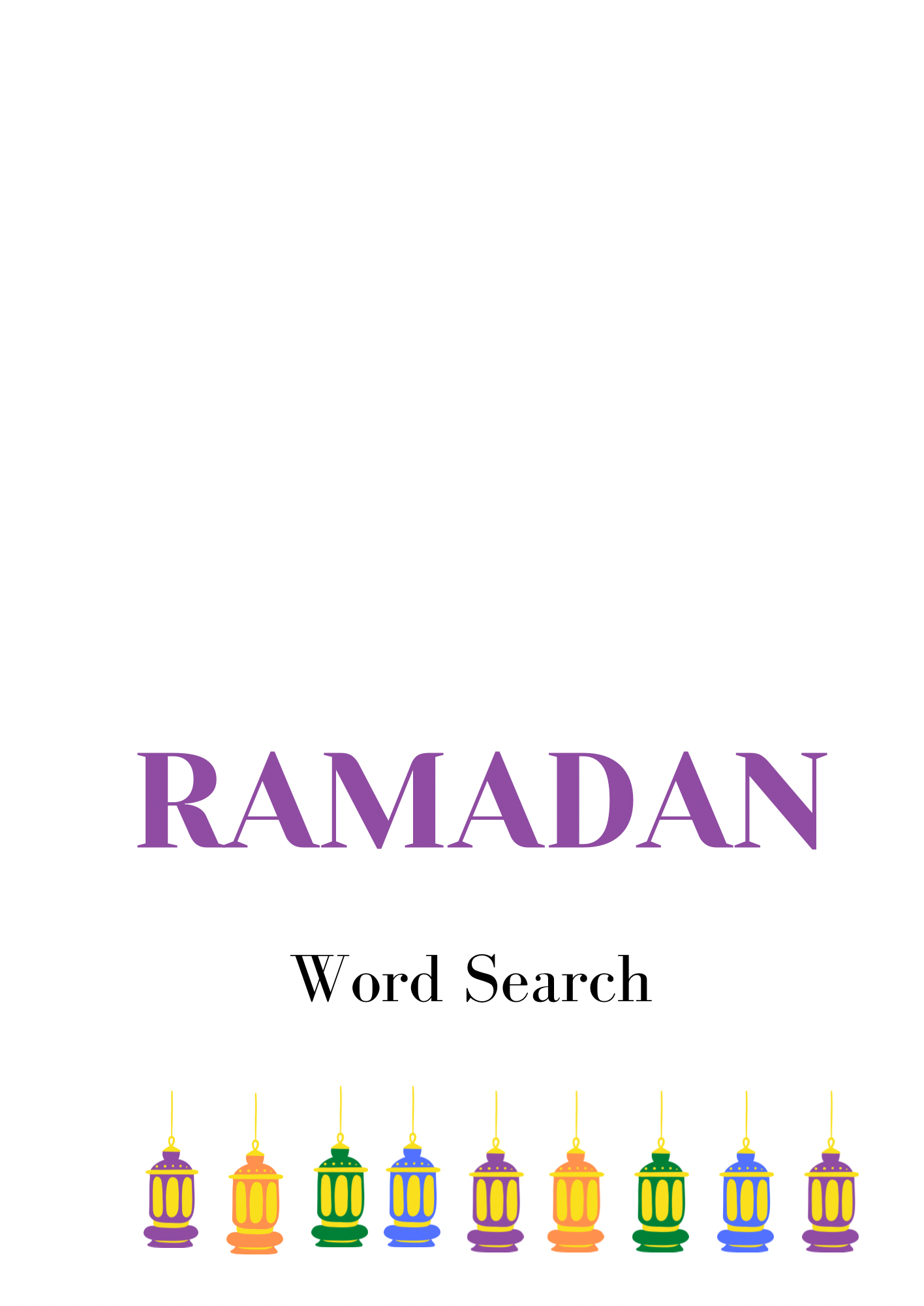 Ramadan Word Search Game