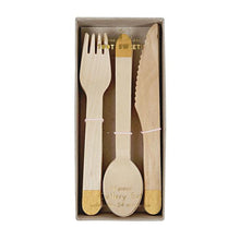 Load image into Gallery viewer, Wooden Cutlery Set