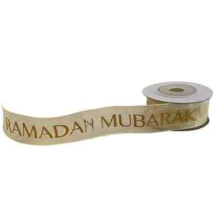 Ramadan Mubarak Organza Ribbon