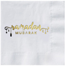 Load image into Gallery viewer, Ramadan Mubarak Gold Charm Napkins
