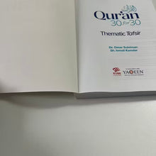 Load image into Gallery viewer, Quran 30 for 30 A Thematic Tafsir -by Omar Suleiman and Ismail Kamdar