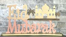 Load image into Gallery viewer, Wooden Eid Mubarak stand
