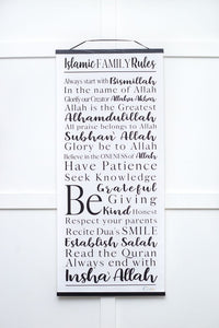 Islamic Family Rules Scroll