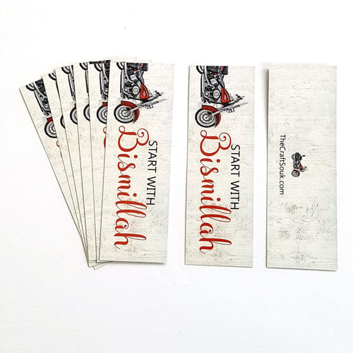 Start with Bismillah Bookmark (Motorcycle)