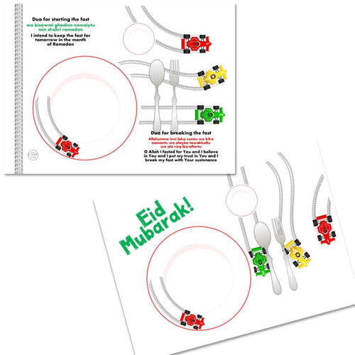 Eid Mubarak Kids Car Placemat- with duas
