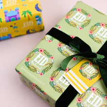 Load image into Gallery viewer, Eid Mubarak Gift Wrap with Tag -Green