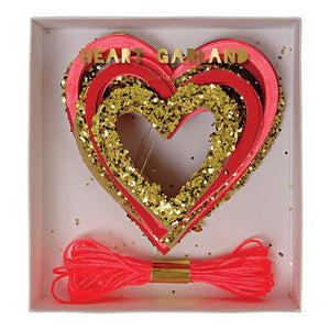 Hearts Mini Glitter Garland