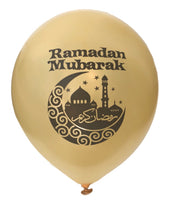 Load image into Gallery viewer, Ramadan Mubarak Balloons in English &amp; Arabic (Set of 12)