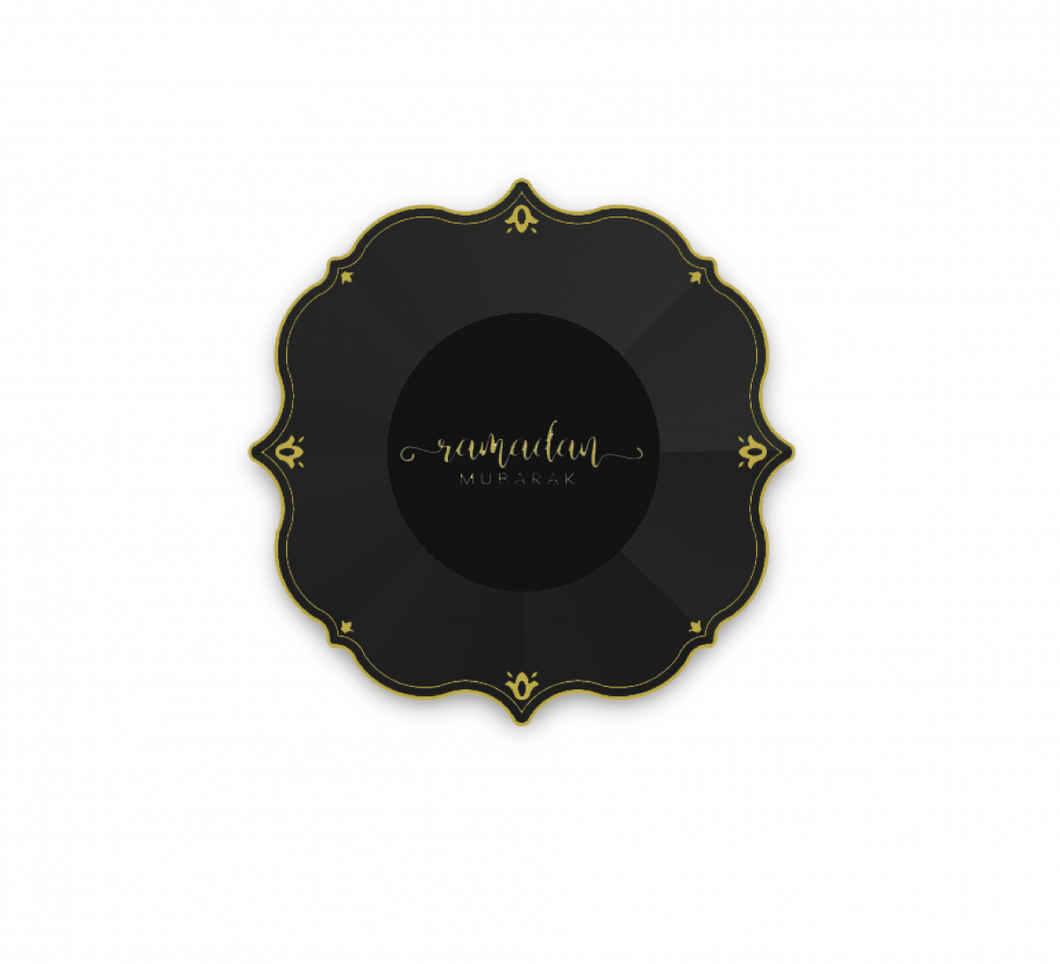 Ramadan Mubarak Gold Foil Plates