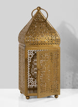 Load image into Gallery viewer, Gold Alhambra Moroccan Square Lantern