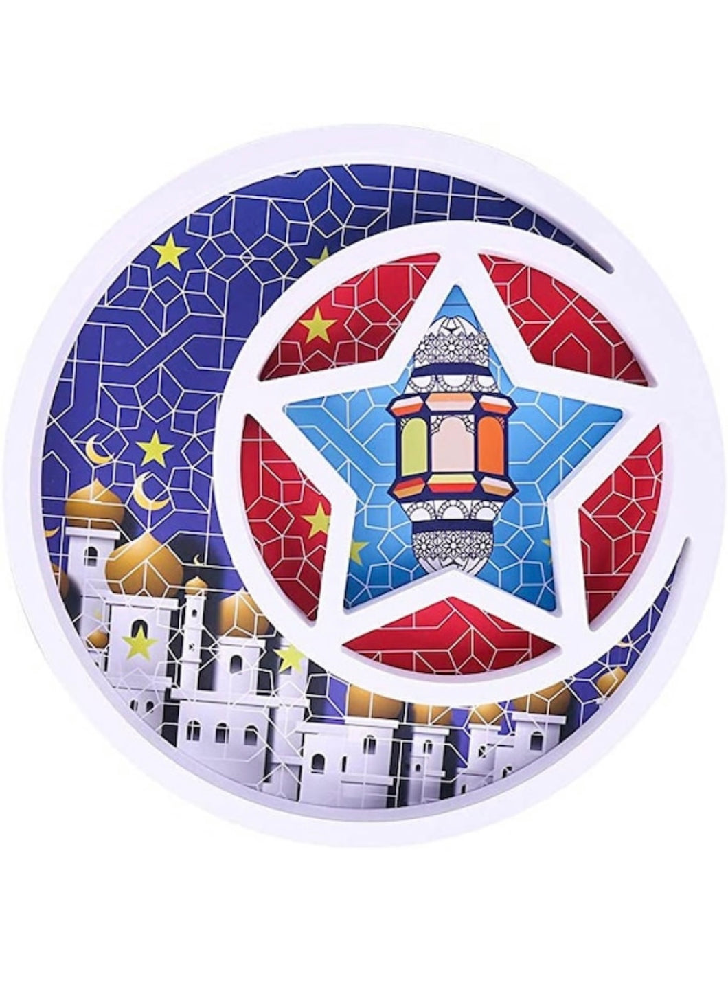 Ramadan Crescent Star Moon Lantern Tray
