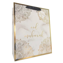 Load image into Gallery viewer, Eid Mubarak Gift Bag – Marble &amp; Gold