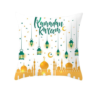 Ramadan Kareem Mosque Lantern Pillow Cover