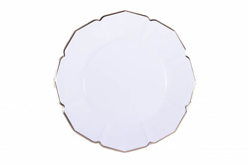 Ramadan Eid White Linen Dinner Plates