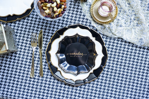 Ramadan Mubarak Gold Foil Plates
