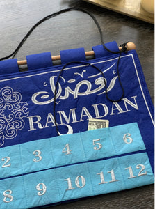 Blue Jewel Ramadan Countdown Hanging Calendar