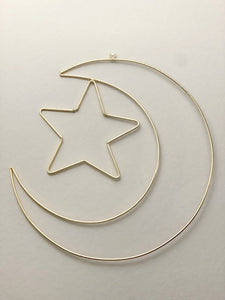 Crescent Moon and Star Wall Decor