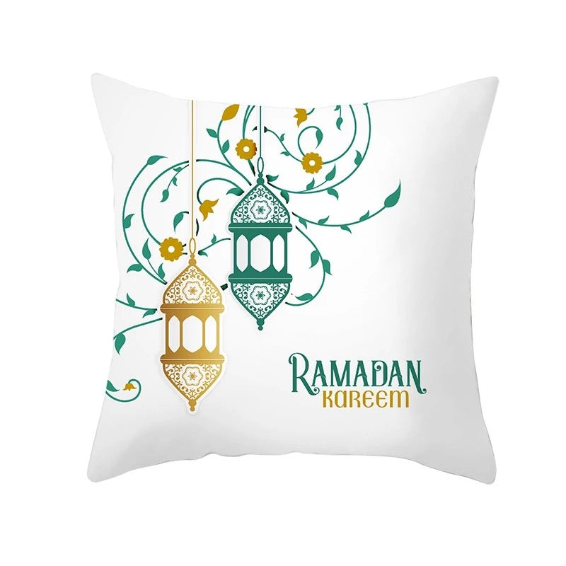 Ramadan Kareem Green Lantern Pillow Cover