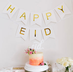 Eid Mubarak/ Happy Eid Fishtail Banner