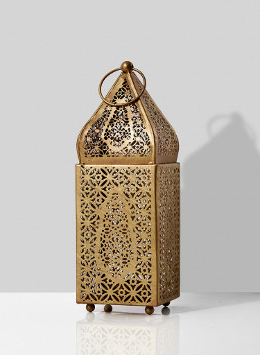 Gold Alhambra Moroccan Tealight Lantern (Small)