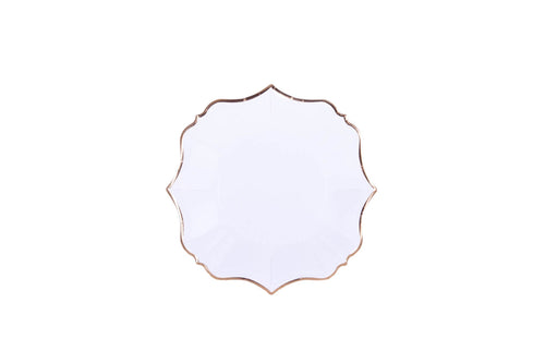 Ramadan Eid White Linen Dessert Plates