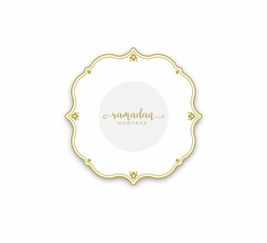 Ramadan Mubarak Gold Foil Plates