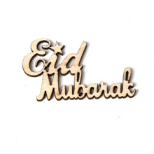 Load image into Gallery viewer, Ramadan Mubarak Eid Mubarak Wooden Decor Gift Tag (Pack of 15)