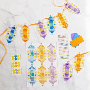 Mosaic Lantern DIY Banner Party Kit - Includes 6 Complete Banner Sets