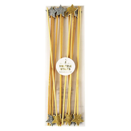 Gold & Silver Star Party Sticks