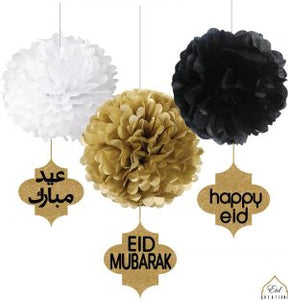 Ramadan/ Eid/ Hajj Glitter Gold Danglers