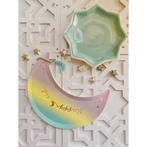Rainbow Eid Crescent Plate