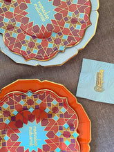 Load image into Gallery viewer, Ramadan Mubarak Lunch Plates Orange/Blue