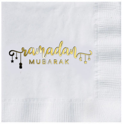 Ramadan Mubarak Gold Charm Napkins
