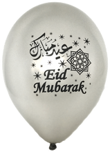 Load image into Gallery viewer, Eid Mubarak Balloons in English &amp; Arabic (Set of 12)