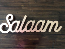 Load image into Gallery viewer, Salaam Table Sign in Rose Gold