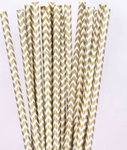Load image into Gallery viewer, Gold Paper Straws